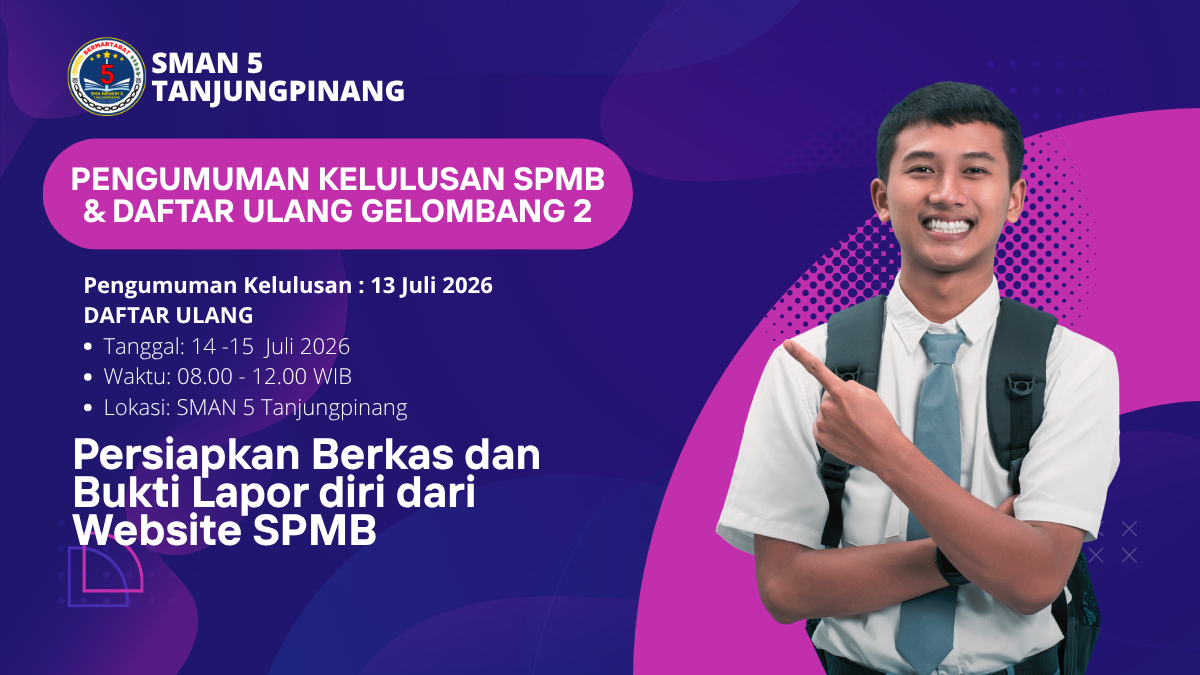 Pengumuman Hasil Seleksi Gelombang 2 SPMB SMA/SMK Kepri 2026 dan Syarat Berkas Daftar Ulang